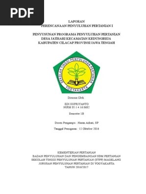 Contoh Programa Penyuluhan Pertanian | PDF