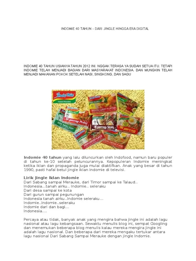 Indomie 40 Tahun | PDF