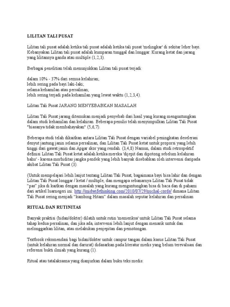 Lilitan Tali Pusat | PDF