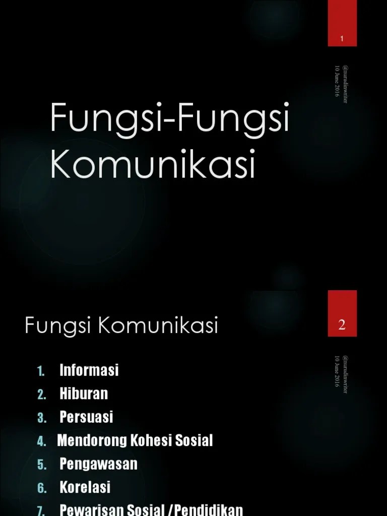 Fungsi Komunikasi | PDF