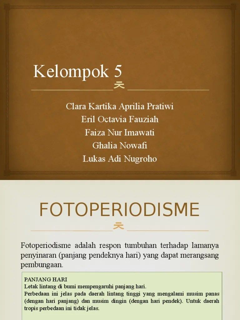 Kelompok 5 Fotoperiodisme | PDF