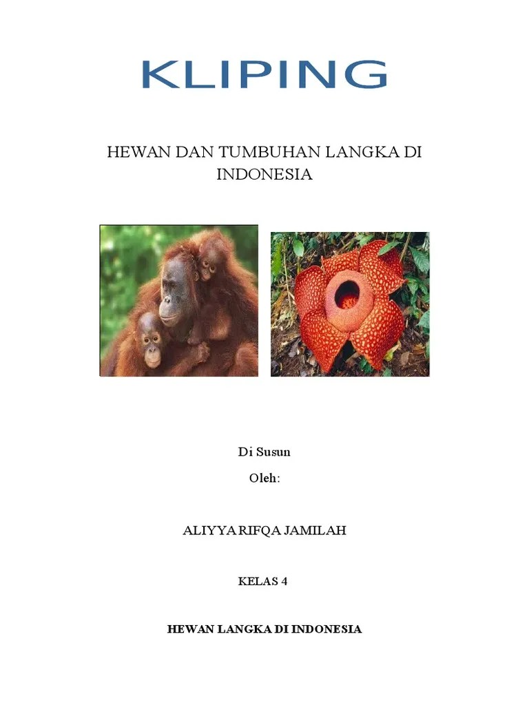 Hewan Dan Tumbuhan Langka Di Indonesia | PDF