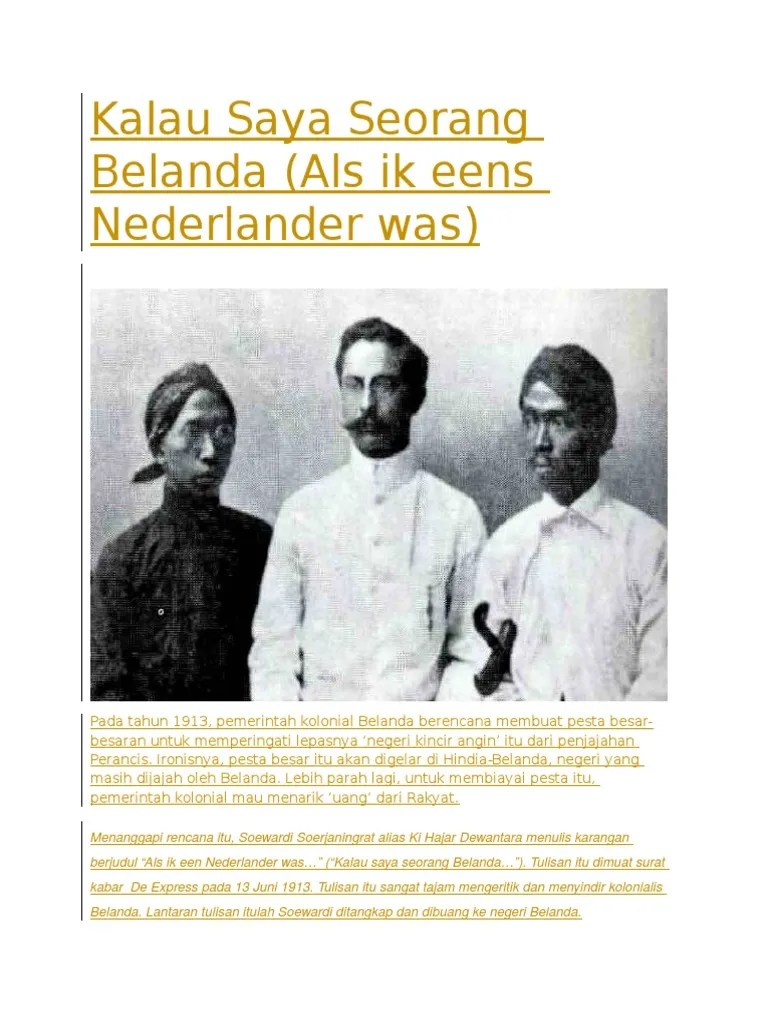 Kalau Saya Seorang Belanda | PDF