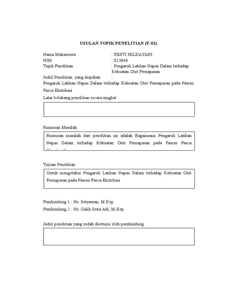 Usulan Topik Penelitian | PDF