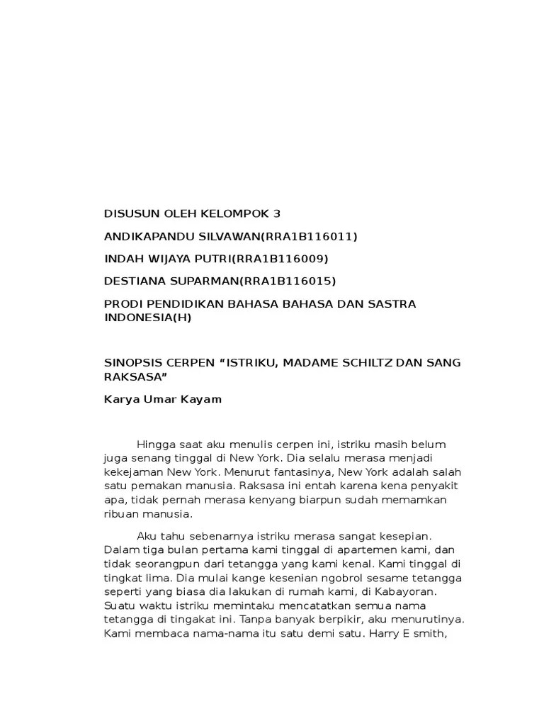 Sinopsis Cerpen | PDF