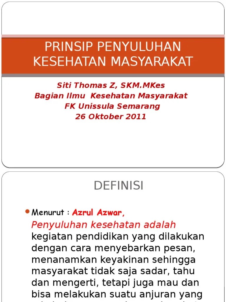 Prinsip Penyuluhan (Siti Thomas) | PDF