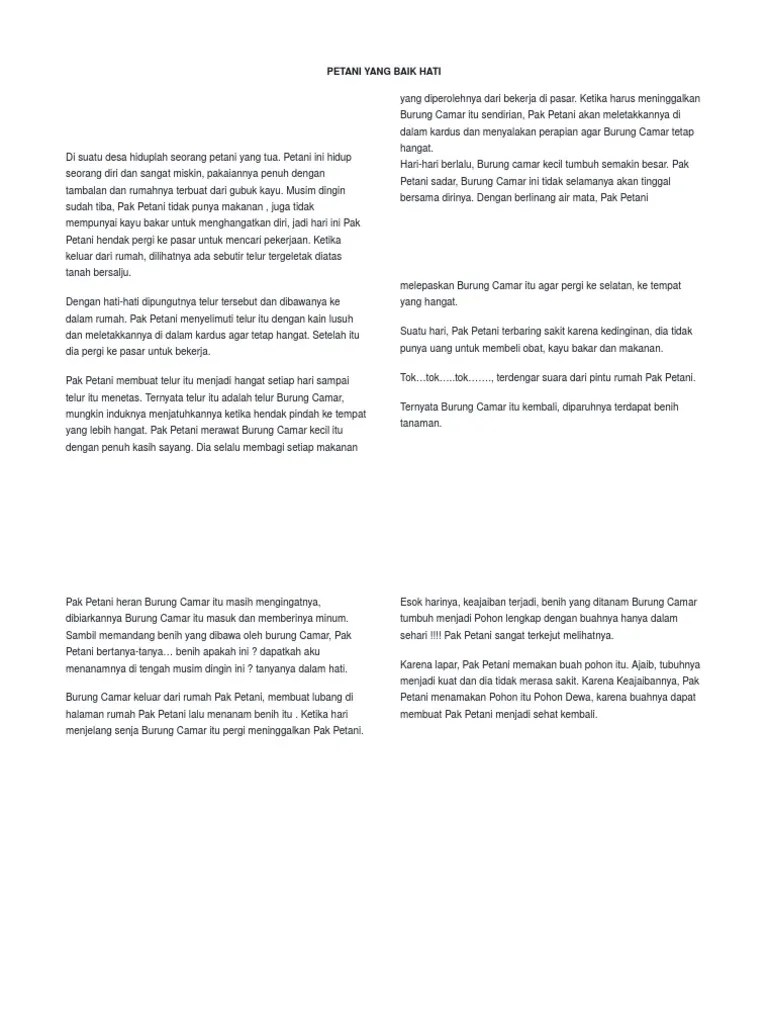 Petani Yang Baik Hati | PDF