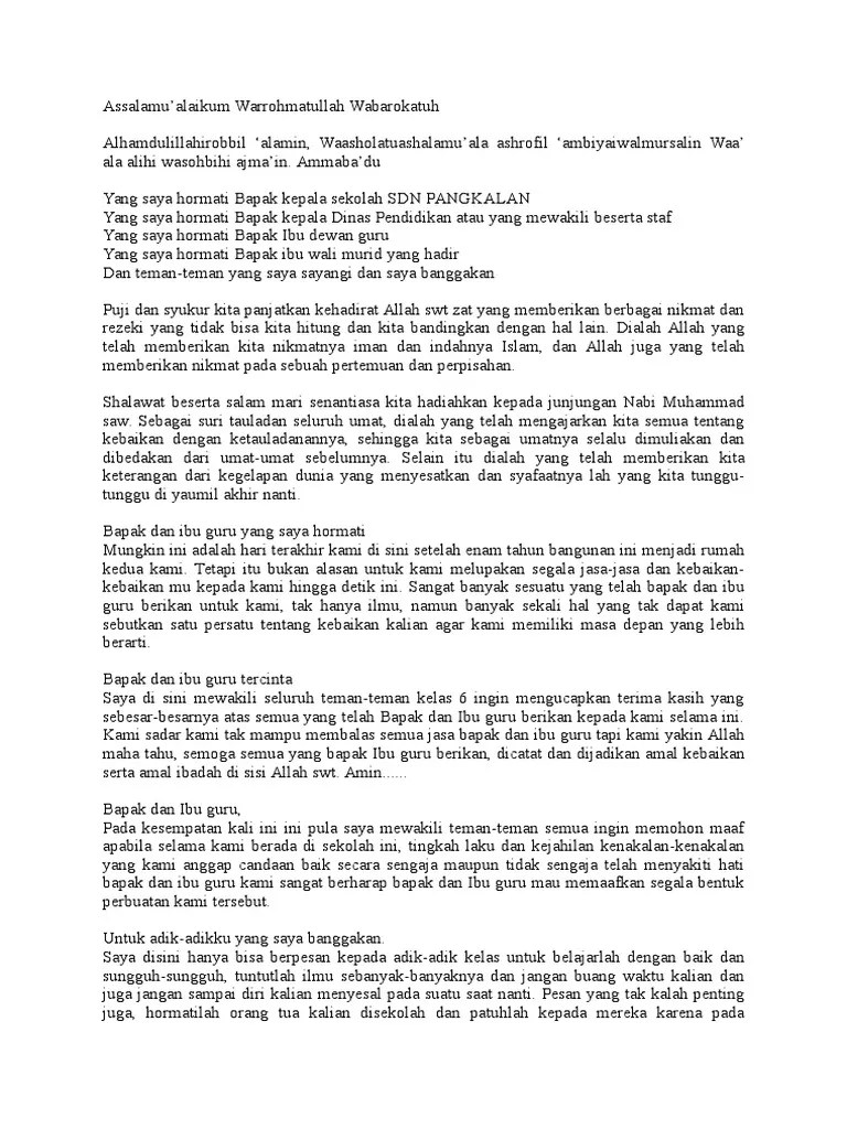 Pidato Perpisahan | PDF