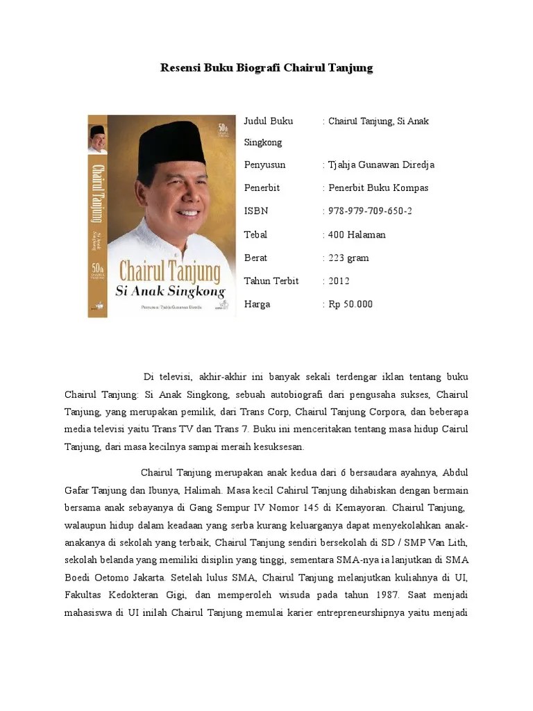 ringkasan buku biografi gus dur