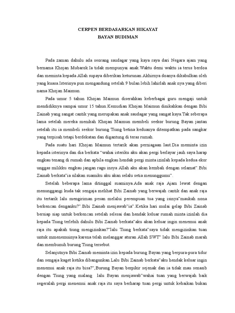 Cara Mengubah Hikayat Menjadi Cerpen – Goreng