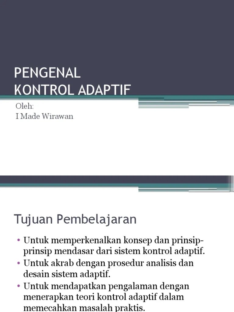 Pengenalan Kontrol Adaptif | PDF