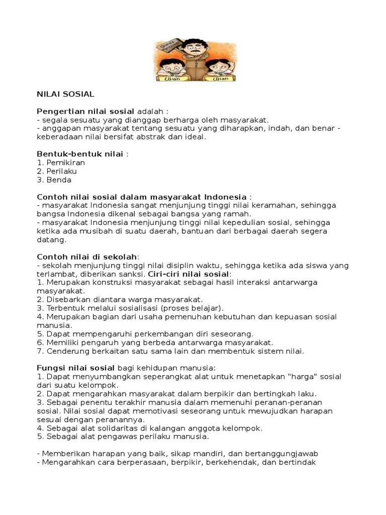 Nilai Sosial | PDF