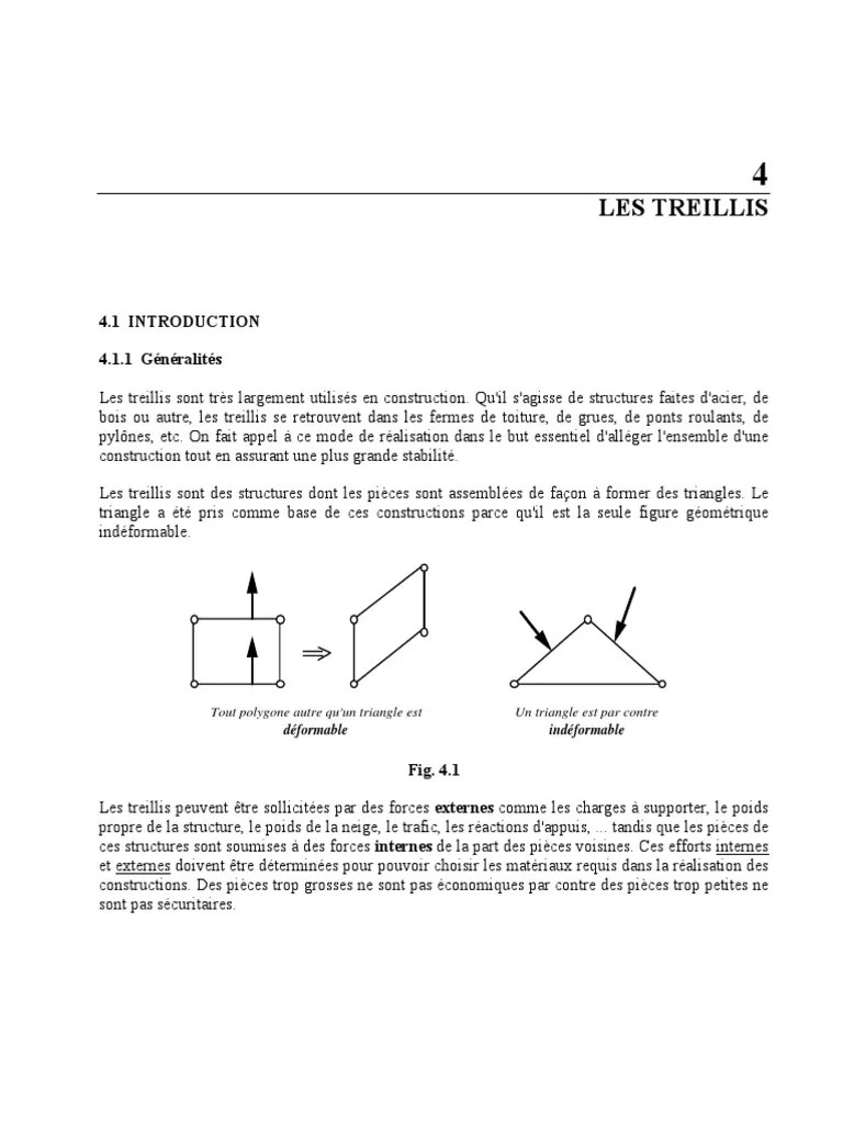 Les Treillis 2 | PDF | Treillis (assemblage) | Mécanique newtonienne