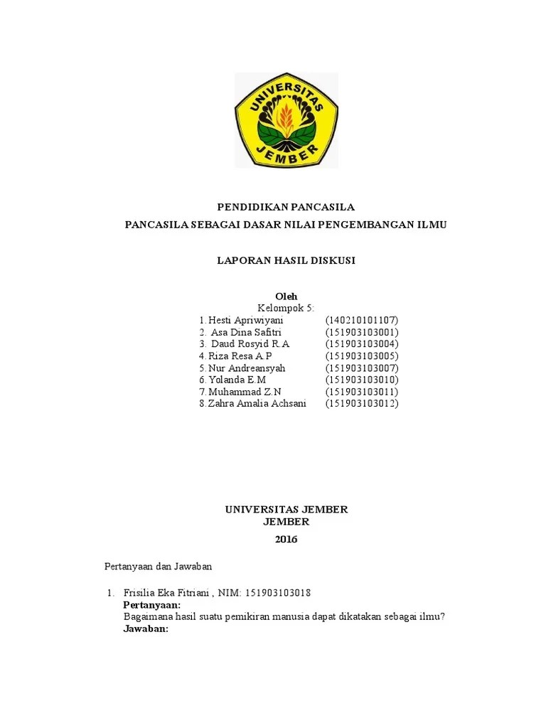 Laporan Hasil Diskusi | PDF