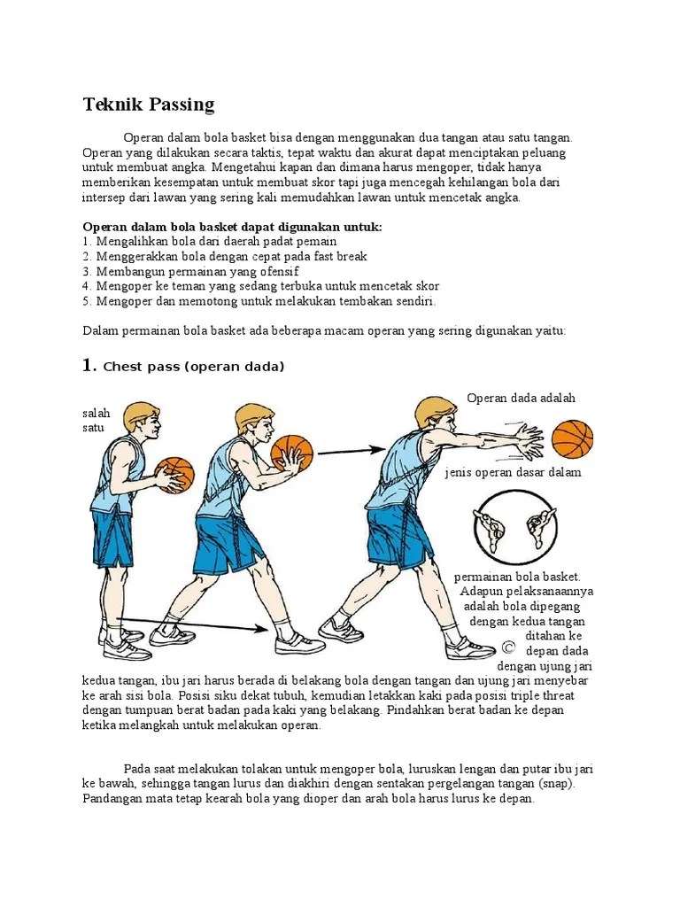 Sebutkan 3 Jenis Operan Dalam Permainan Bola Basket - Coba Sebutkan