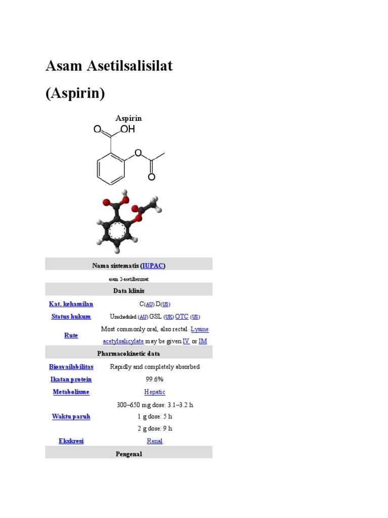 Asam Asetilsalisilat | PDF