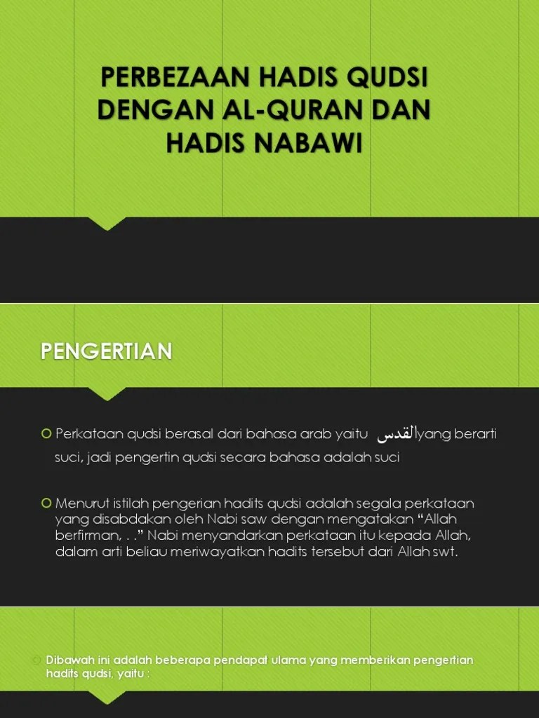 Contoh Hadits Qudsi Dan Nabawi - Nusagates
