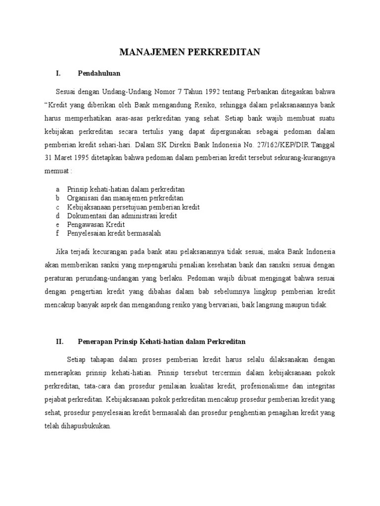 Perbankan Perkreditan | PDF