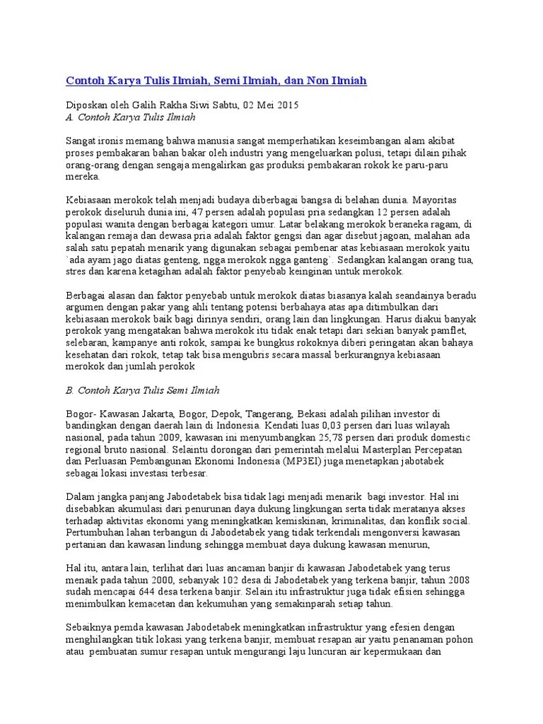 Contoh Karya Tulis Ilmiah | PDF