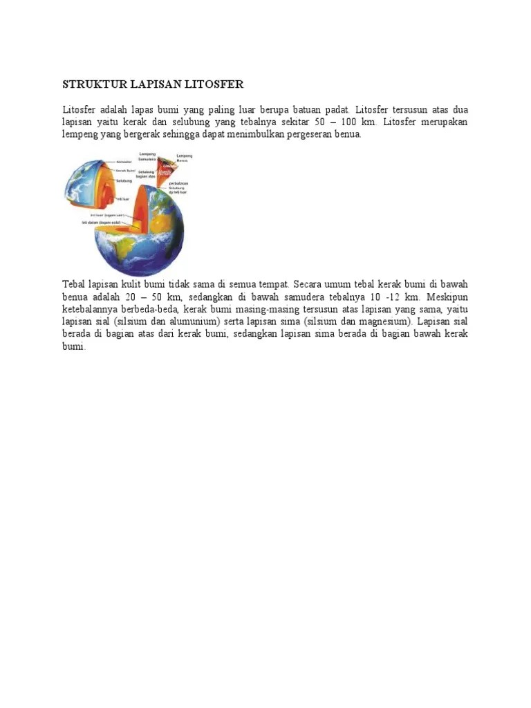 Struktur Lapisan Litosfer | PDF