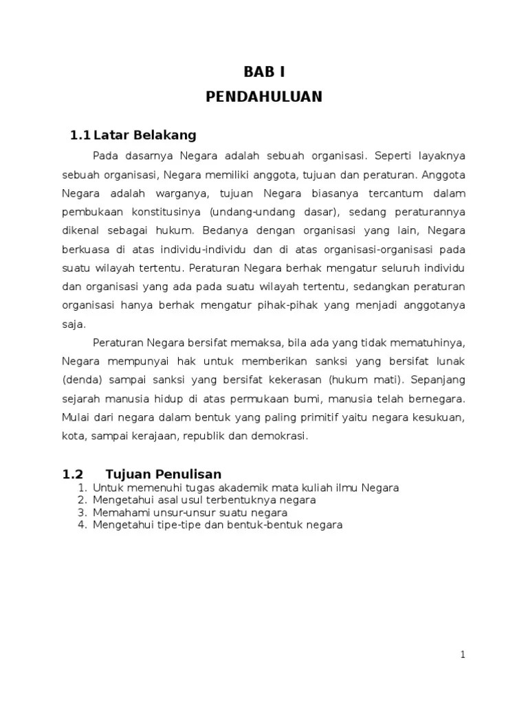 Makalah Teori Terbentuknya Negara | PDF