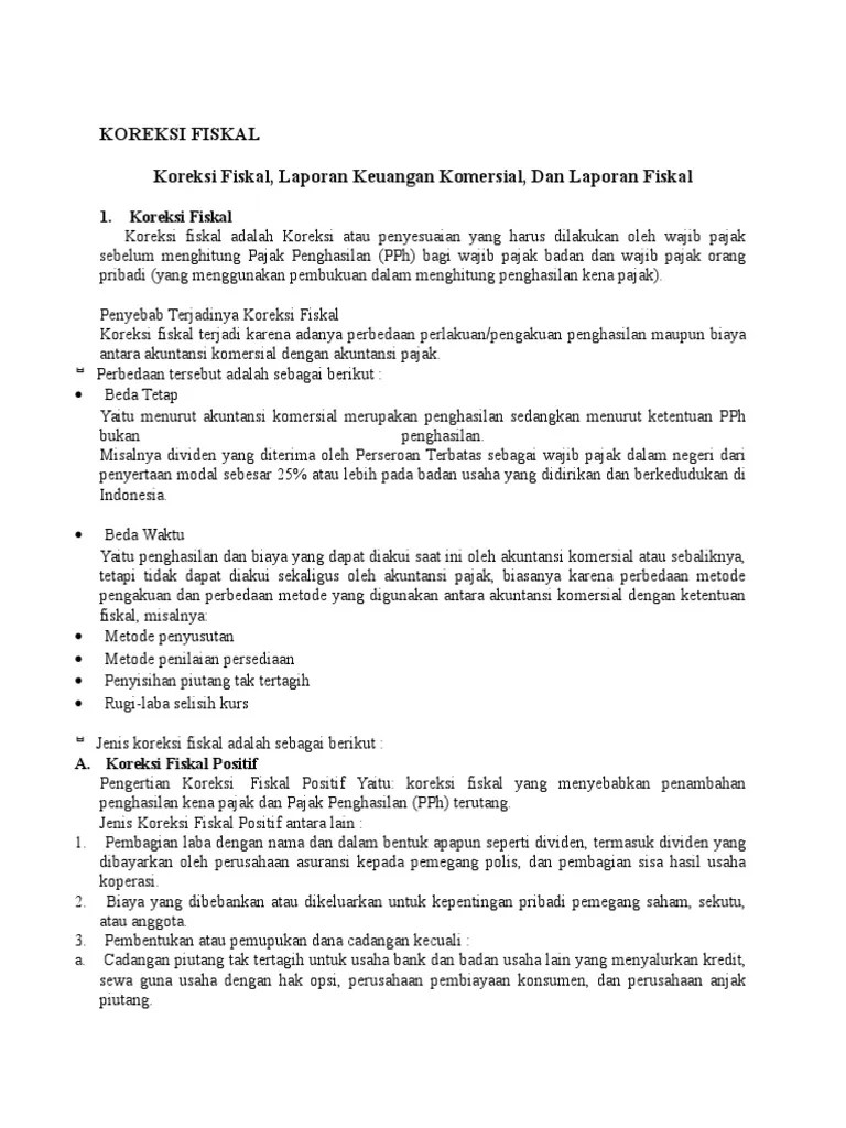 Koreksi Fiskal | PDF