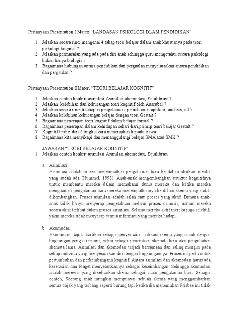 Pertanyaan Presentation I Materi | PDF