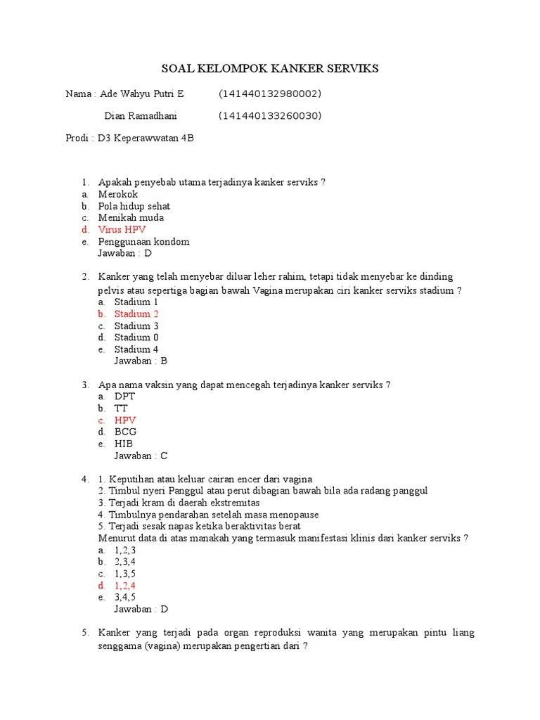 Contoh Soal Pola Hidup Sehat Kelas 8
