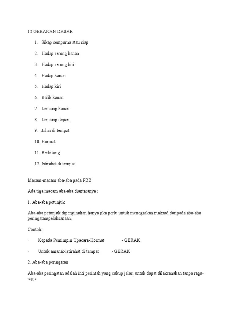 12 Gerakan Dasar | PDF