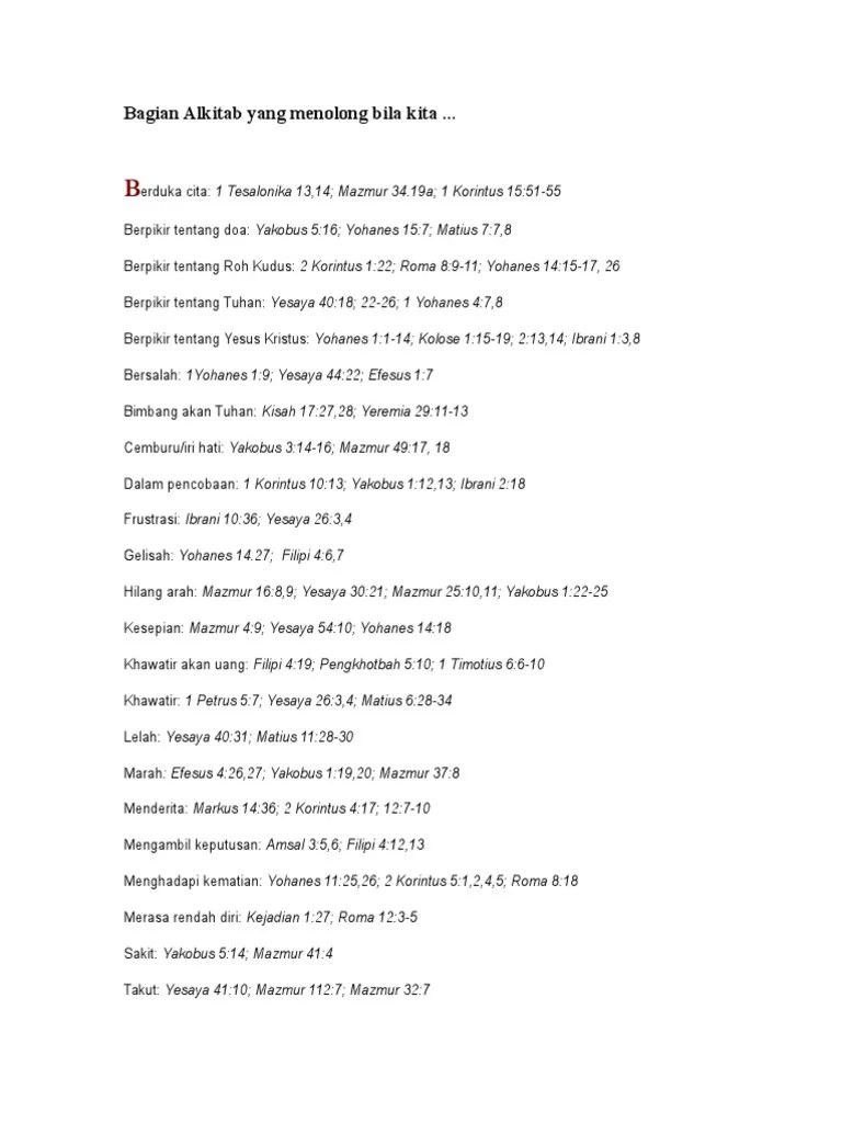 Bagian Alkitab Yang Menolong Bila Kita | PDF
