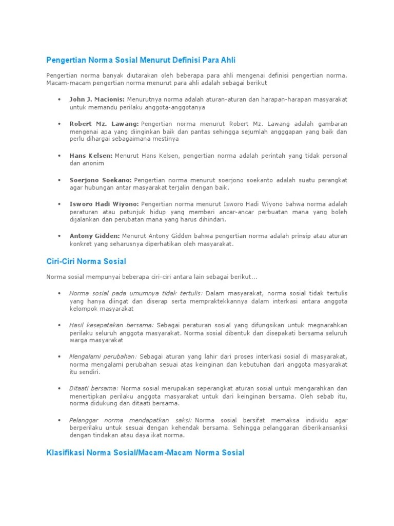 Norma Sosial Indonesia | PDF