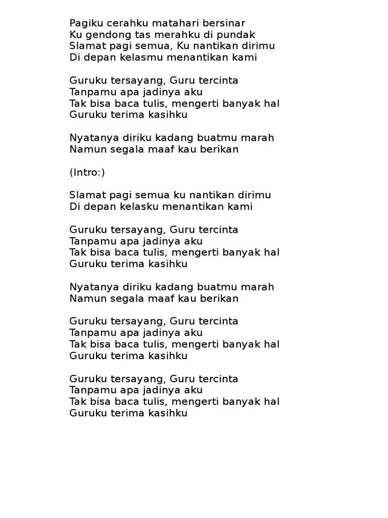 Lirik Lagu Pagiku Cerah | PDF