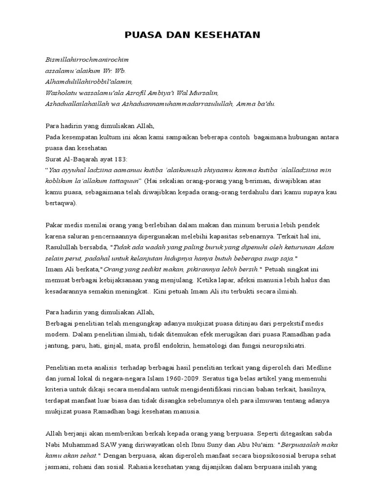 Puasa Dan Kesehatan | PDF