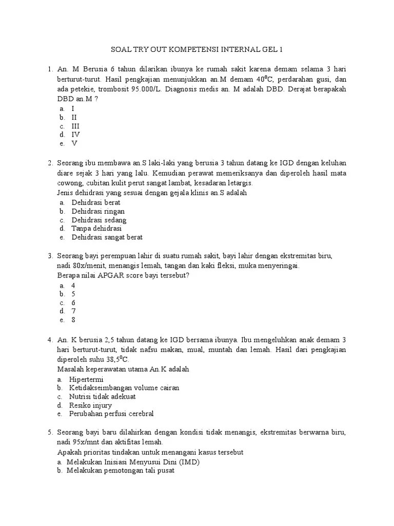 Contoh Soal UKOM | PDF
