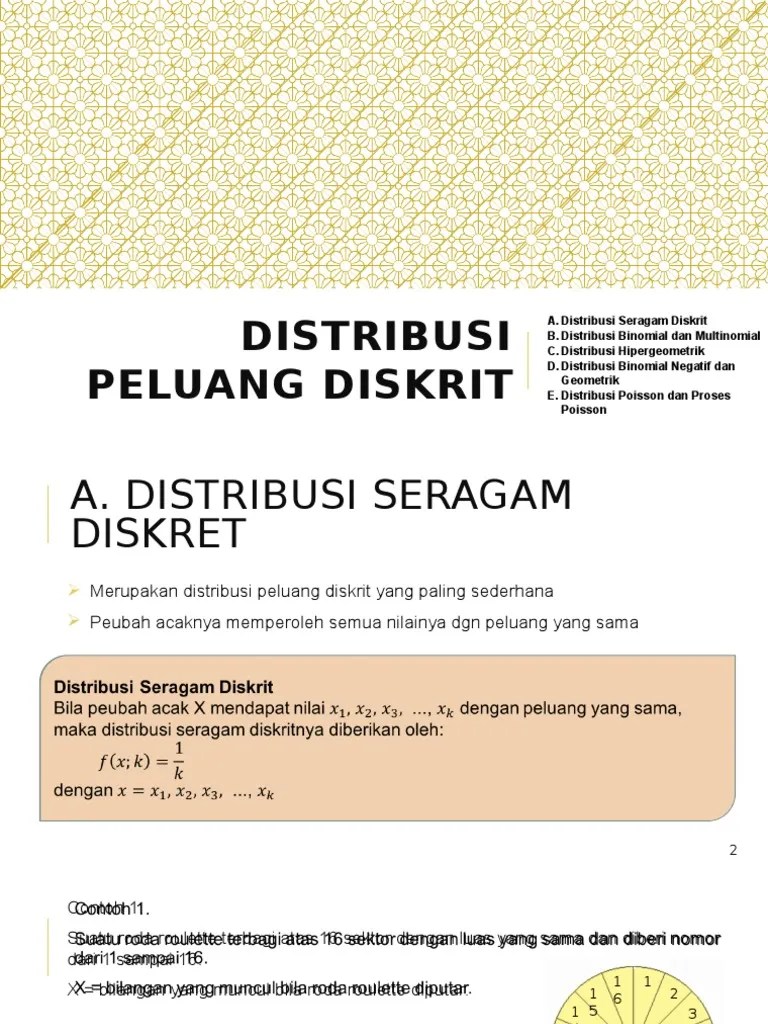 1.a. Dist Diskrit - Seragam, Bin, Multi | PDF