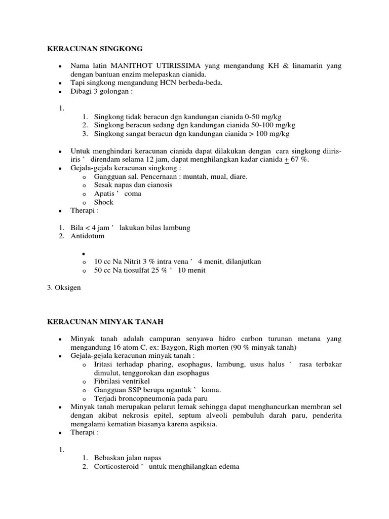 Keracunan Singkong | PDF