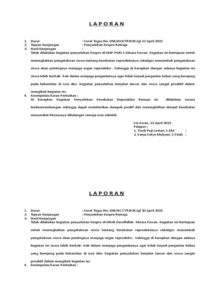 Laporan Penyuluhan Kespro | PDF