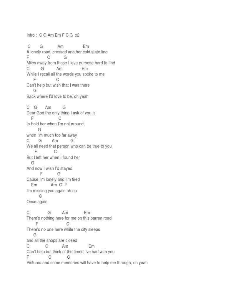 Chord Gitar Dear God | PDF