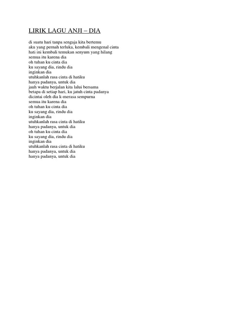 Lirik Lagu Anji | PDF