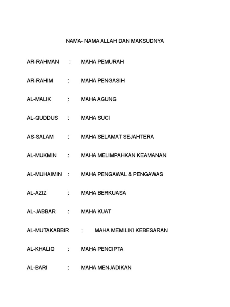 Maksud Nama Allah Al Khaliq