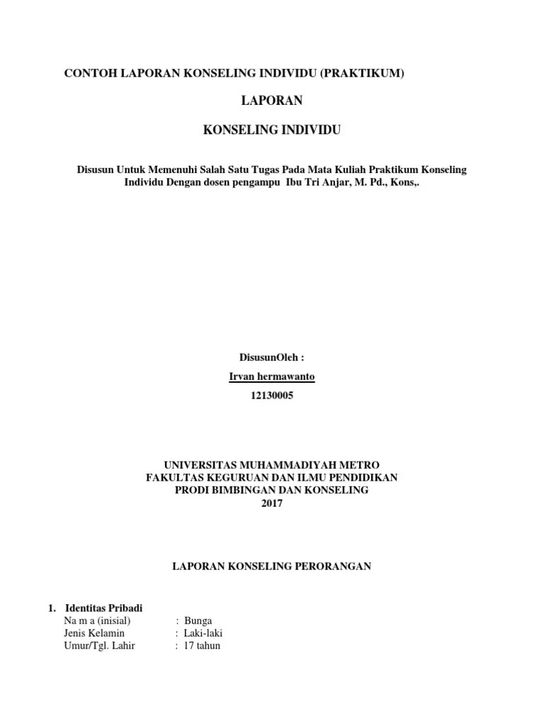 Contoh Laporan Konseling | PDF