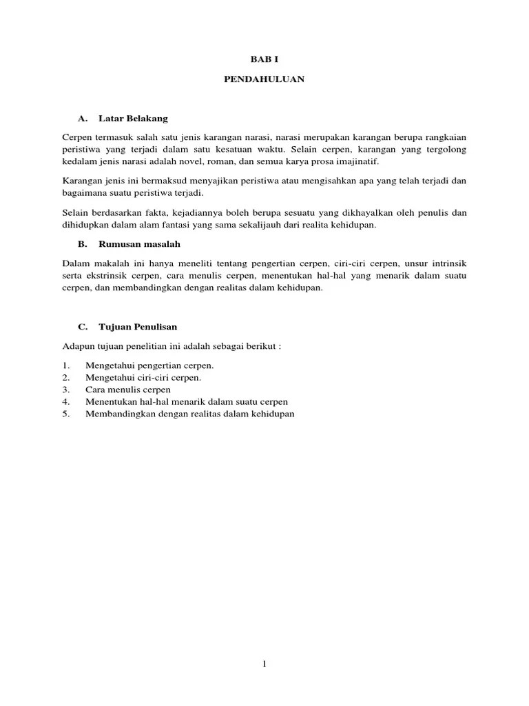 Makalah Cerpen 2 | PDF