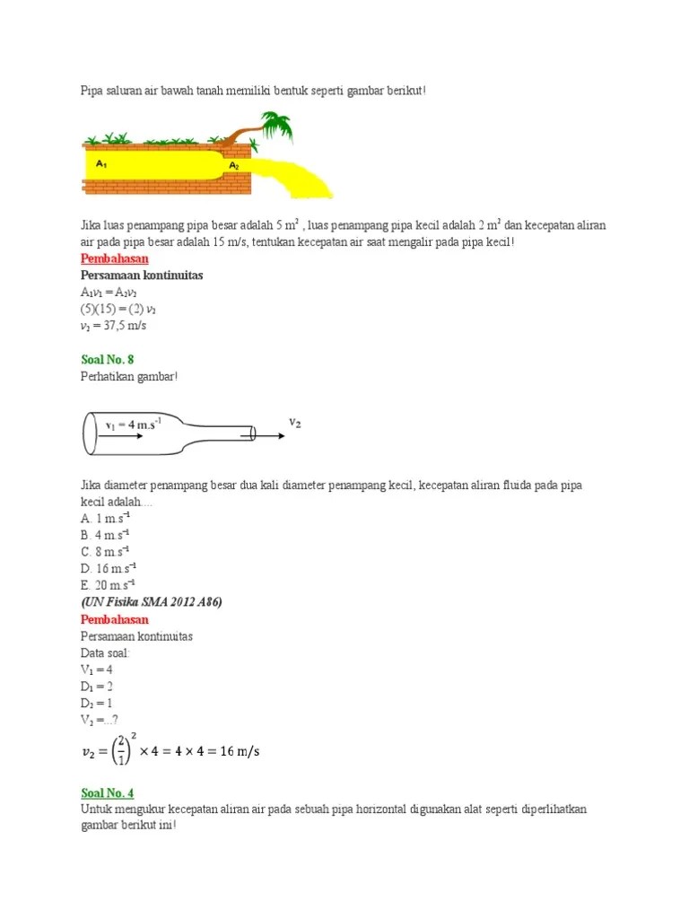 15+ Contoh Soal Debit Aliran Air - Kumpulan Contoh Soal
