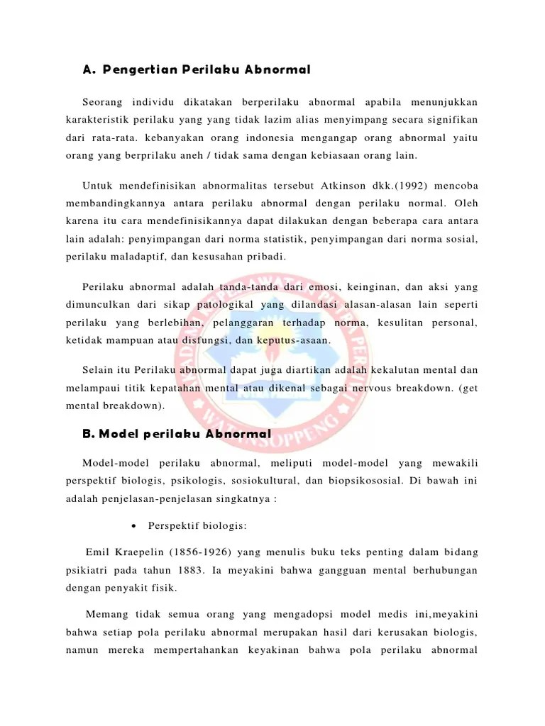 Perilaku Abnormal | PDF