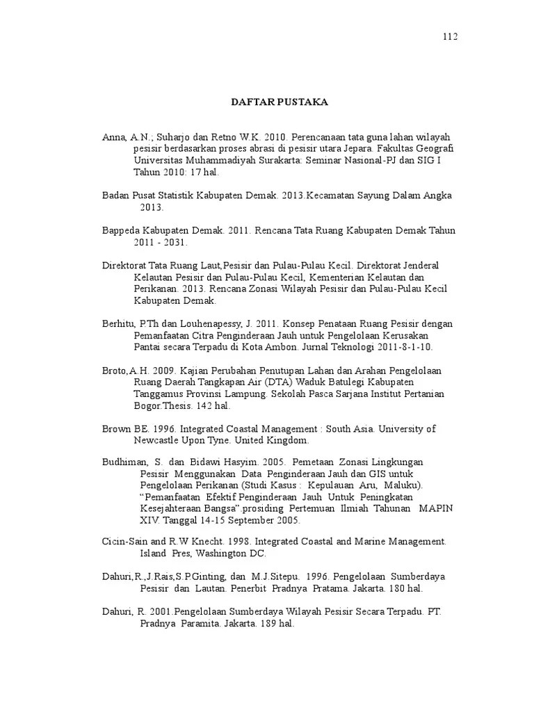 Daftar Pustaka Abrasi Pesisir | PDF