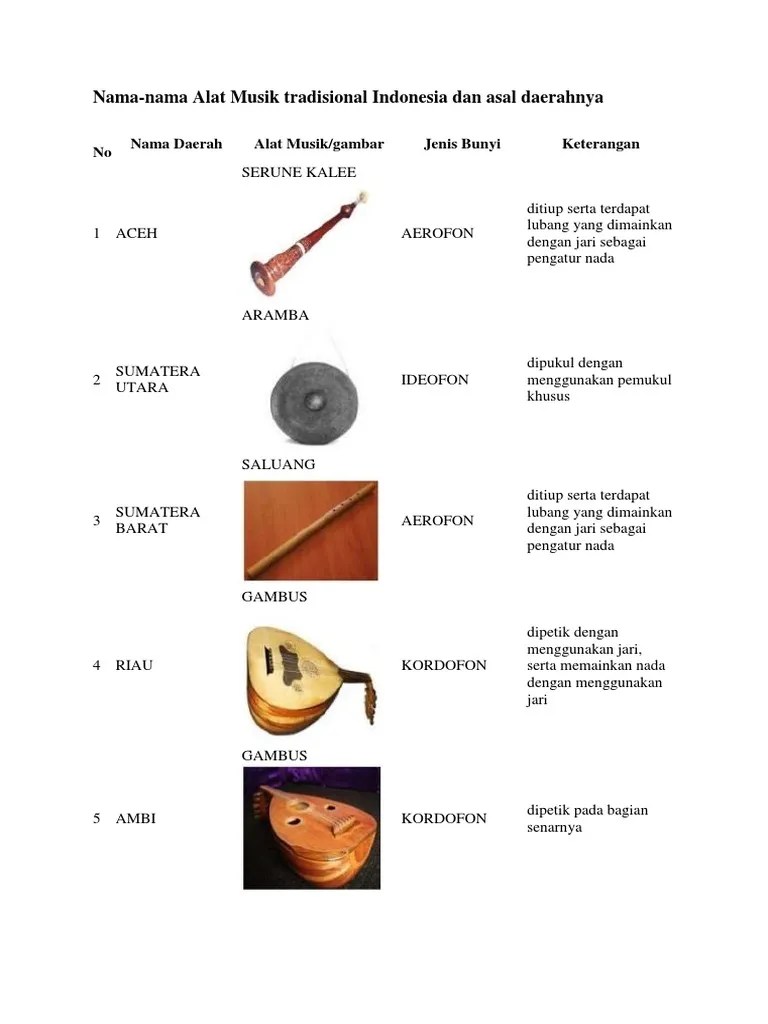 Alat Musik Tradisional | PDF