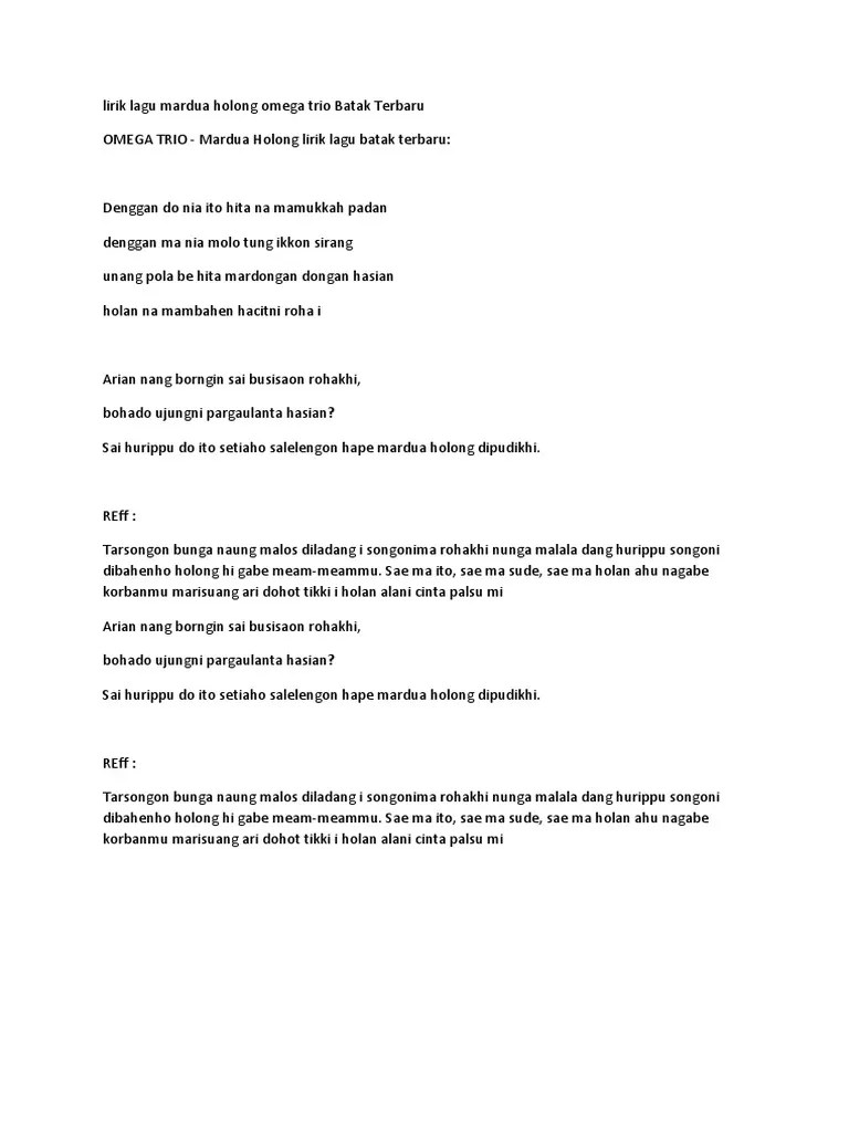 Youtube Mp3 Lagu Batak Mardua Holong