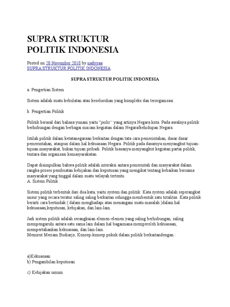 Supra Struktur Politik | PDF