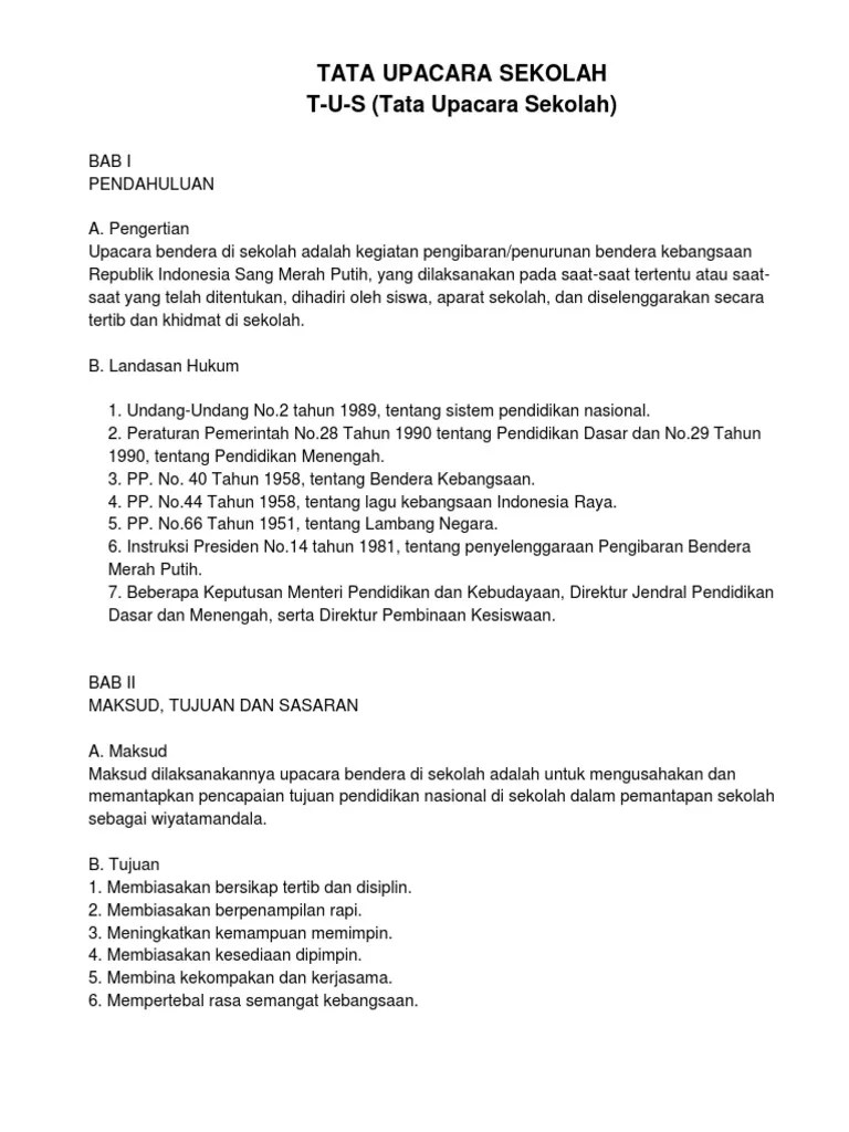 Tata Upacara Sekola1 | PDF