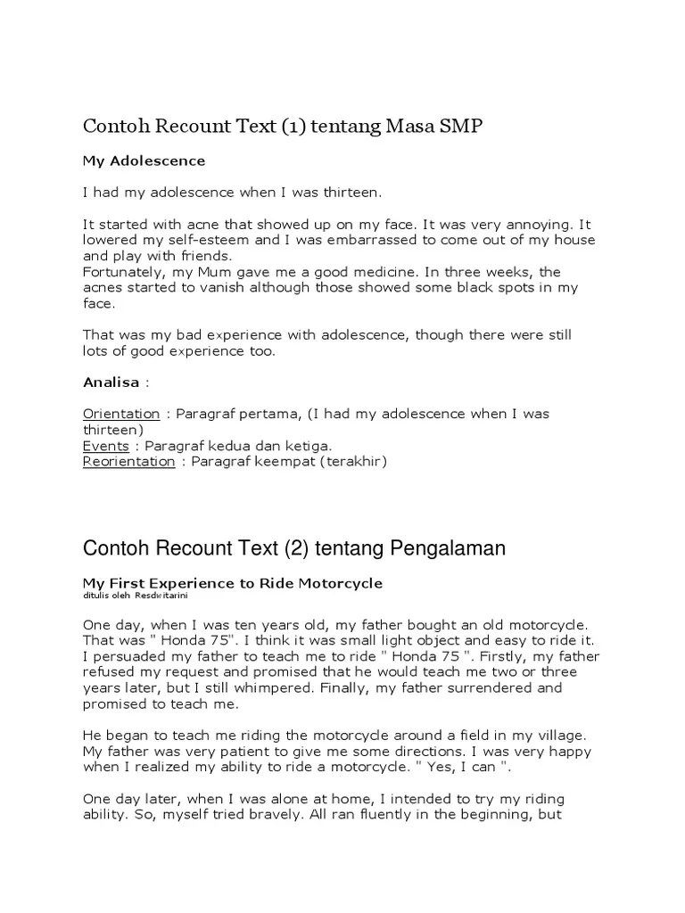 Contoh Recount Text Tentang Liburan Ke Bandung - Revisi Id